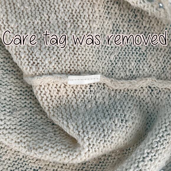 Lucky Brand Delicate Open-Knit Chunky Textured Popover Sweater Cream Size Medium - Picture 10 of 15